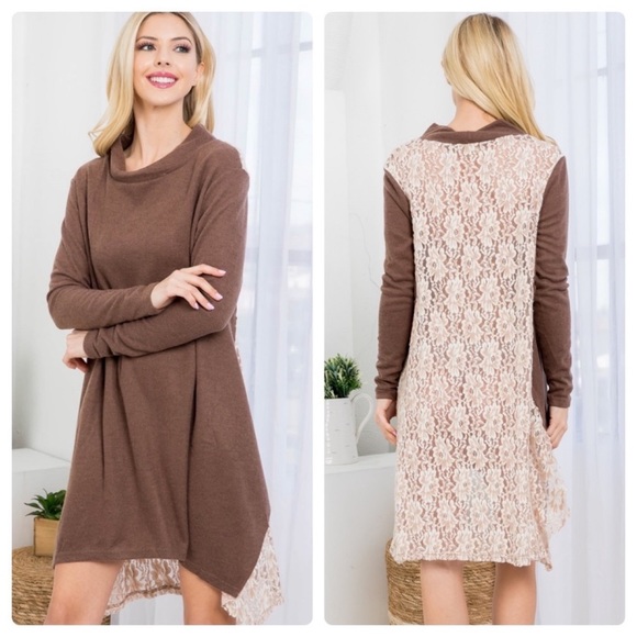 Ryu Dresses & Skirts - RYU A’reve  lace back cowl neck dress